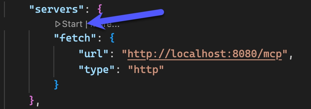 VS Code MCP settings